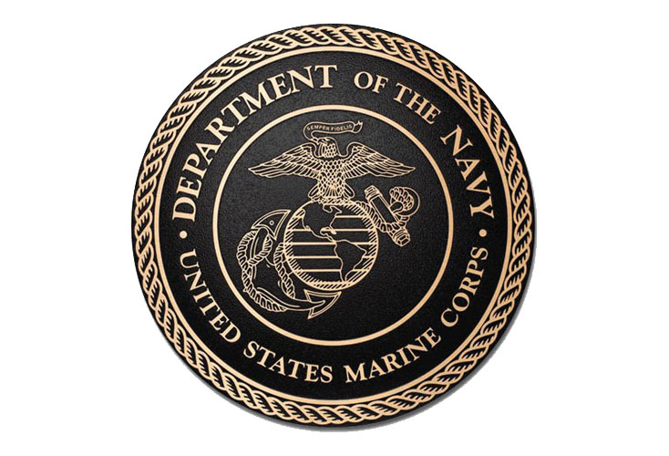 Cast Bronze Plaque with Military Seal