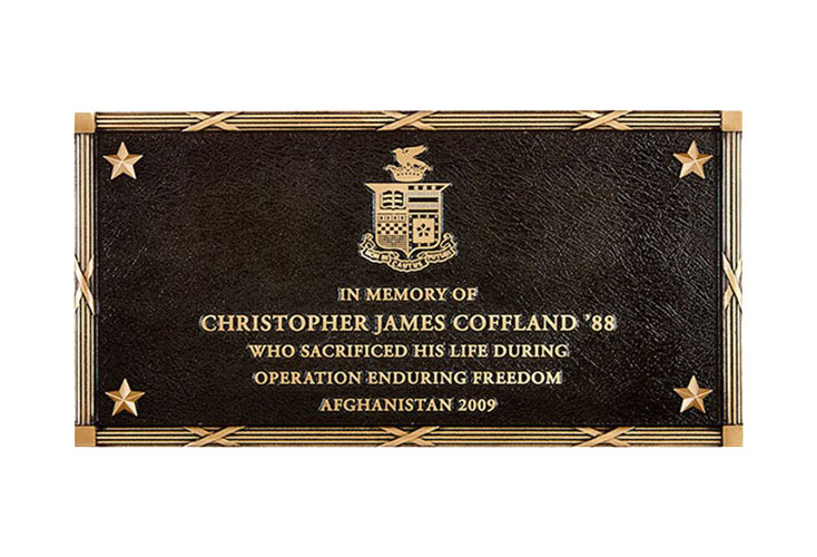 Cast Bronze Plaque with Custom Sculpted Border