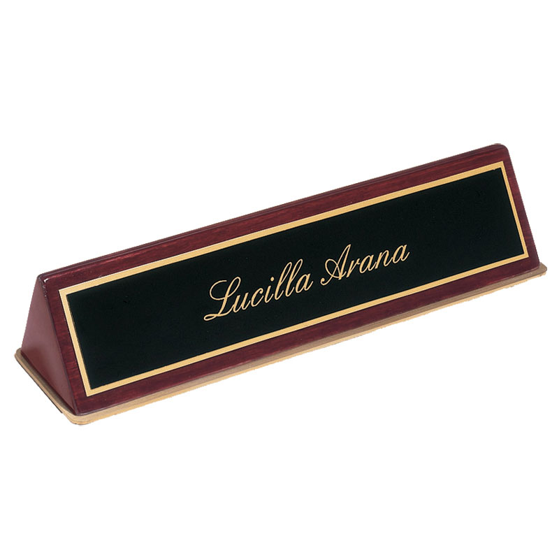 Rosewood Desk Nameplate