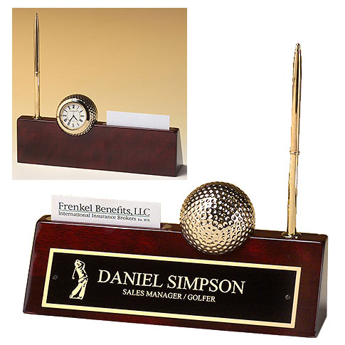 Golf Clock Nameplate and Pen