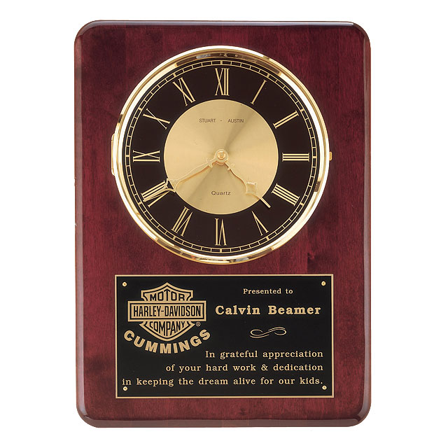 Rosewood Vertical Wall Clock