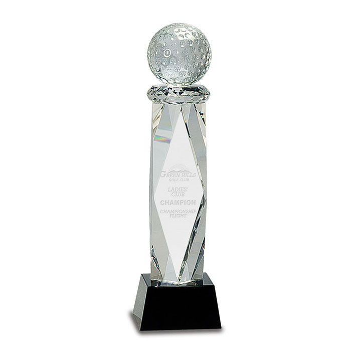 Faceted Pedestal Golf Award