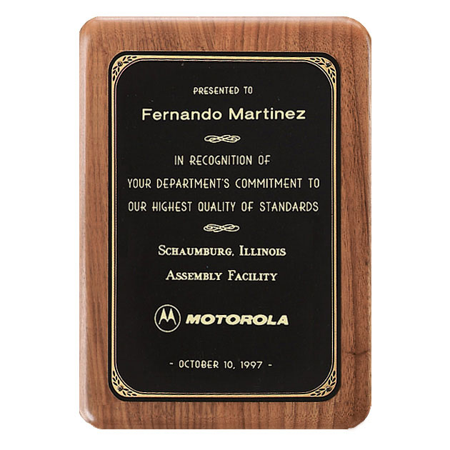 American Walnut Plaque