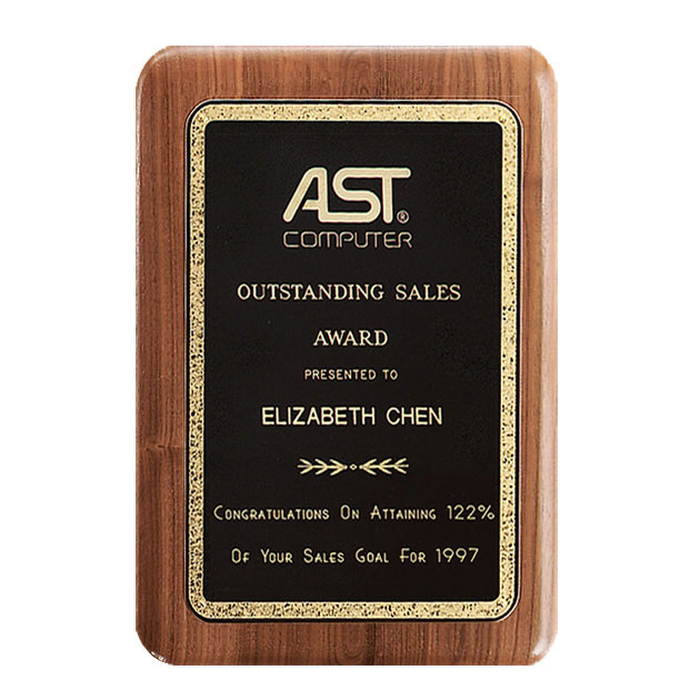 American Walnut Gold Florentine Plaque