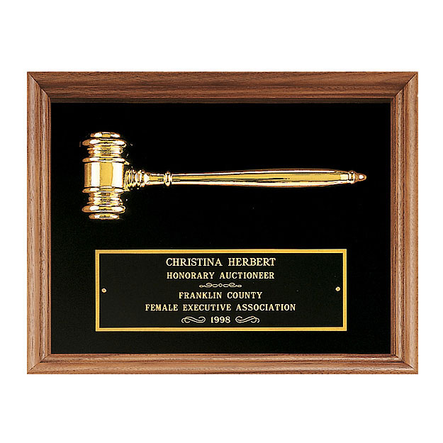 American Walnut Framed Gavel - Small