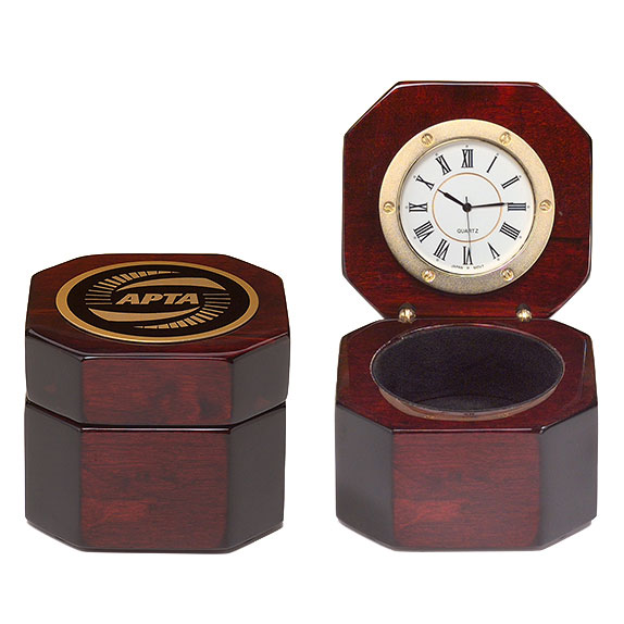 Rosewood Clock With Storage Area
