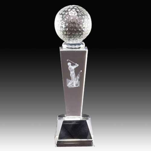 Tapered Pedestal Award with Golfer